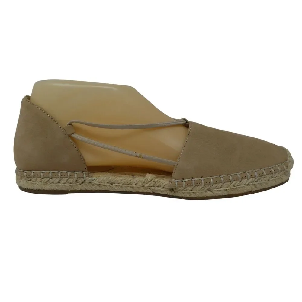 Eileen Fisher Lee Tan Suede Espadrille Flats Sandals